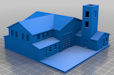 Download the .stl file and 3D Print your own Fire Station N scale model for your model train set from www.krafttrains.com.